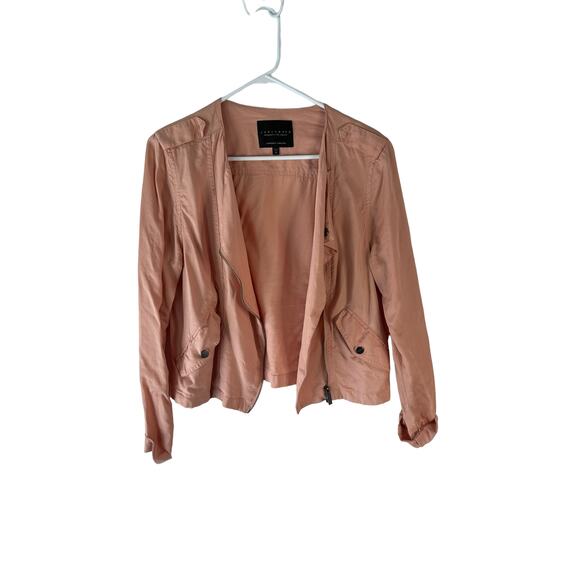 Sanctuary Women's Size Medium Light Pink Soft 100% Lyocell Moto Jacket - Picture 1 of 7
